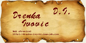 Drenka Ivović vizit kartica